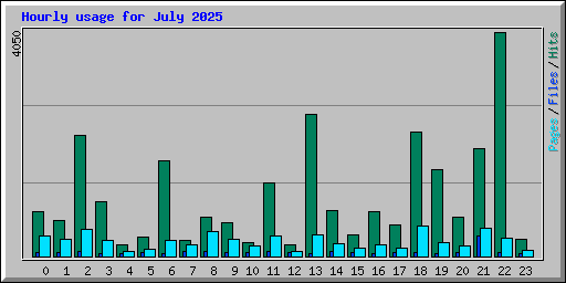 Hourly usage for July 2025