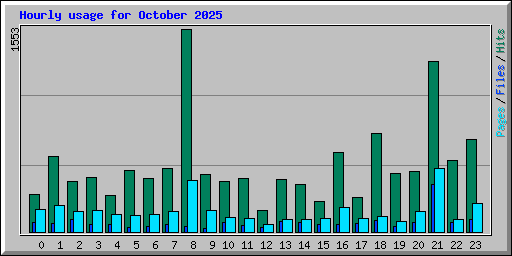 Hourly usage for October 2025